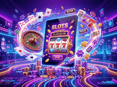 Luxury kk777 casino gaming interface with golden coins and slot machines